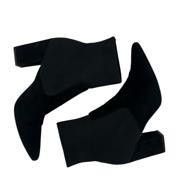 Steve Madden Remy sock boots Chelsea ankle booties suede Sz 9 Motorcycle Y2K - Picture 4 of 11